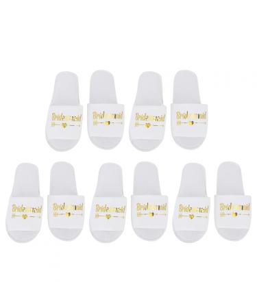 Sdfafrreg Print Slippers Comfortable Skin Friendly Cotton Lightweight Slippers Reliable for Hotel(29 * 23 * 8cm-bridesmaid)