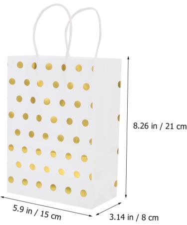 HOMSFOU 12pcs Gift Bag Dot Gifts Bags Craft Bags with Party Bags Flower Bouquet Bags Holiday Present Bag Party Favor Bags Bouquet Packaging Bag Bags with Handles Paper Candy Sugar Bag 1 count (Pack of 1) Golden - Buy Online on GoSupps.com