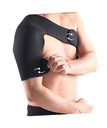 LALAFINA Shoulder Support Brace Shoulder Rotator Cuff Retainer Holder Adjustable Straps Man Sports Suspenders Shoulder Support Men medium Black