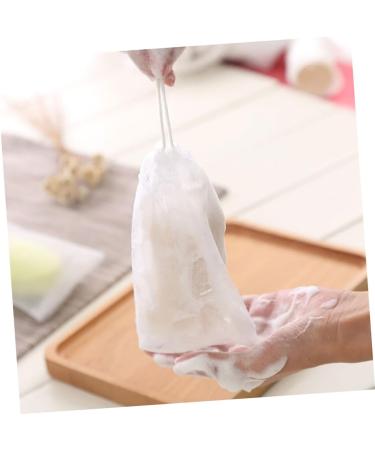 IWOWHERO 100 Pcs Soap Bag Foam Net Soap Bags Mesh Shower Foaming Mesh Soap Mesh Holder Body Bar Soap Pe White - Buy Online on GoSupps.com