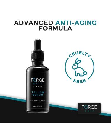 Forge Men's Anti-Wrinkle Night Serum - 50ML | Natural Ingredients Beef Tallow Vitamin C | Anti-Aging Deep Hydration Collagen Boost for All Skin Types - Buy Online on GoSupps.com