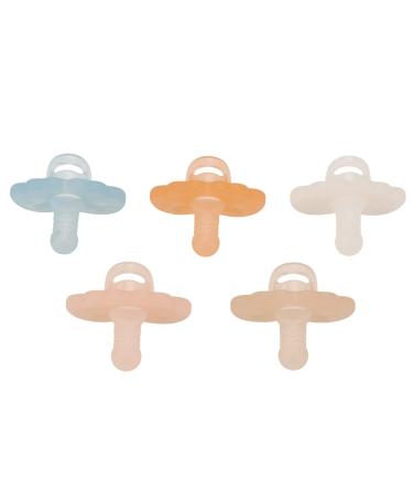 Silicone Pacifiers Bite-Resistant Silicone Baby Pacifiers Lightweight 5 Pack for Babies (Type 2)