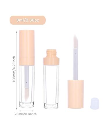 10pcs CAIYA Lip Gloss Containers with Large Brush - 9ml Empty Tubes for DIY Lipgloss (Light Orange) - Buy Online on GoSupps.com