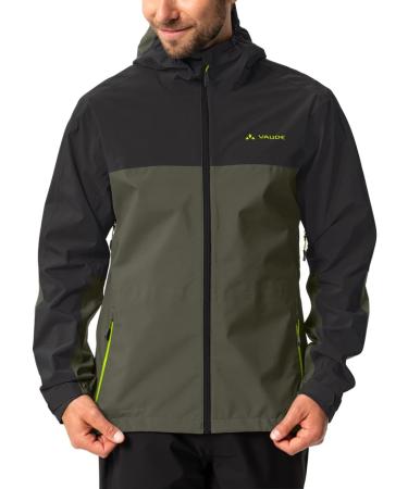 VAUDE Men's Moab Rain Jacket S - Lightweight Khaki Waterproof Jacket for Men | International Shipping Available - Buy Online on GoSupps.com