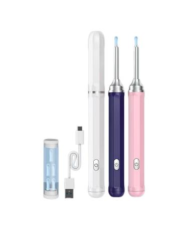 Ear Wax Removal Tool - Visual Ear Sampler with 1080P HD and Ultra Wide Angle Camera Ear Picker with High-Speed Transmission WiFi Ear Cleaner with 3-Axis Gyroscope (Pink)