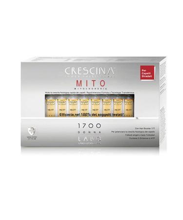 Crescina Transdermic Mito Isole Follicolari Trattamento per la Ricrescita dei capelli 1700 Donna 20 fiale