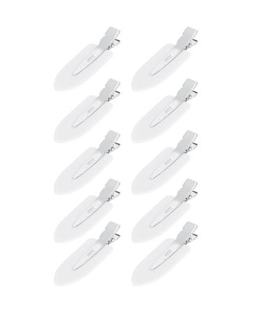10Pcs No Bend Hair Clips Pin Curl Clips for Bangs No Crease Hair Clips Styling Curl Clips for Girls Creaseless Hair Clips for Hair Styling Face Washing Bangs Hair Makeup Application (White)