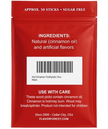 Cinnamon Toothpicks Woody Red's Flavored Hot Picks - 50 Count (1) - Buy Online on GoSupps.com