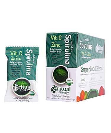 Daily Immune Support Bites - Vti. C + Zinc + Antioxidants + Superfoods (Spirulina & Beet)