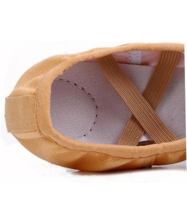 Buy Childwool Hard Lace Ballet Dance Shoes | Flat Yoga Sole Stretcher Slippers for Kids | Canvas Ballet Shoes in Light Brown - Buy Online on GoSupps.com