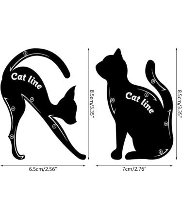 2Pcs Eyeliner Stencils Perfect Winged Tip Look Eyeshadow Guide Template Tool Eye Makeup Tool Easy to Use at Home Eyeshadow Guide Template - Buy Online on GoSupps.com