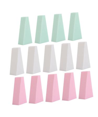 FRCOLOR 30pcs Makeup Puffs Jaw Trainer Triangle Puffs for Face Mini Cardboard Numbers Beauty Puff Cosmetic Wedges Makeup Pads Makeup Wedges Green Makeup Make up Puff Sponge Wedge Shape Set