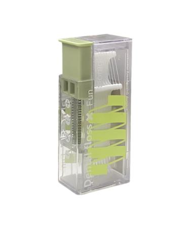 Portable donor with 10 dental faces storage box for adult toothpickers for business trips Dental Pick Organizer Case Matcha Green