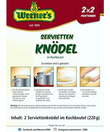 Buy Werner's Napkin Dumplings 2x2 Portions 6 Packs No Dyes No Flavor Enhancers | Healthy & Convenient Cooking Bags - Buy Online on GoSupps.com