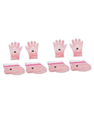 Beavorty 4 Pairs wax gloves paraffin bath liner gloves wax care insulated mitten Wax Hand Cover Beauty Hand Wax Cover Hand Feet Wax Cover feet care kit Paraffin Wax foot bath mat
