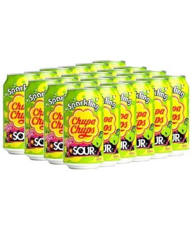  Italian Gourmet E.R. 24 x Chupa Chups - Sparkling Sour Green Apple Dressing Cabinet - 345ml + Italian Gourmet Polpa 400g - Buy Online on GoSupps.com