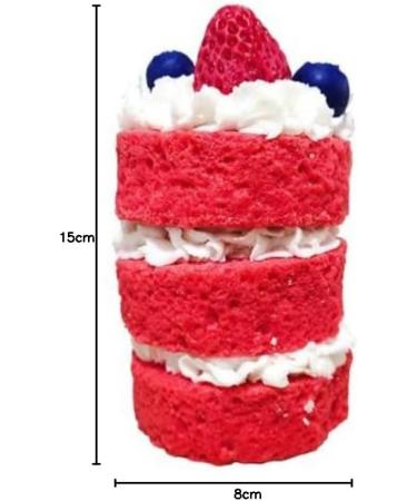 Candle-Pop Candles - Amazing Super Realistic-Looking Beautifully Scented Cake Candles - 100% Soy Wax with Essential Oils - Long Burn Time - Strawberry Cake - Strawberry Scented - Buy Online on GoSupps.com