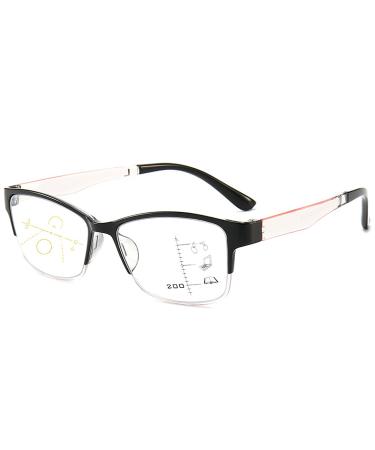 Ery anti-blue reading glasses progressive multi-focus feather-hinge comfort reader intelligent car zoom wide and near-dual purpose glasses gray +2.00 +2.00 gray gray