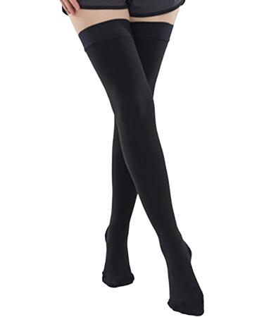 DERCLIVE Compression Stockings for Thighs - 23-32 mmHg Support Socks for Better Blood Circulation - Black Size M - Buy Online on GoSupps.com