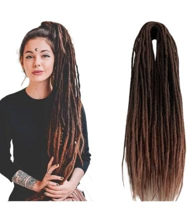22" Handmade Synthetic Double Dreadlocks Braids Goddess Braiding Hair Attachment Soft Faux(C7_22INCH) 10 strands C7_22INCH - Buy Online on GoSupps.com