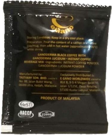2 Boxes eGano Premium Ganoderma Black Coffee Instant Coffee with Ganoderma Lucidum Extract (30 Sachets x 3.5g / Box) - Buy Online on GoSupps.com