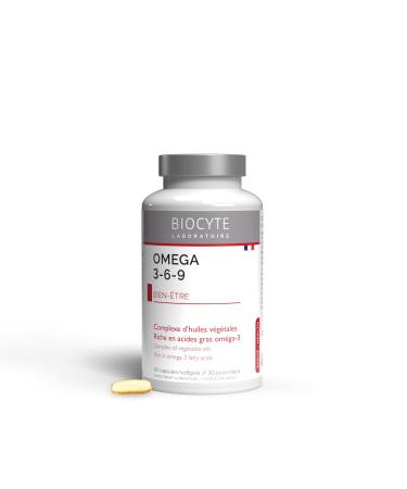 BIOCYTE Omega 3-6-9 - Wellness Food Supplement - Based on Omega 3, 6 and 9-60 Capsules - 1 Month Program
