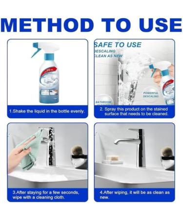 Bath Cleaner Spray Stubborn Stains Cleaner Multipurpose Cleaning Spray for Bathroom Bathroom Descaler Cleaner Multipurpose Foaming Cleaner for Bathroom Toilets and Porcelain Surface - Buy Online on GoSupps.com
