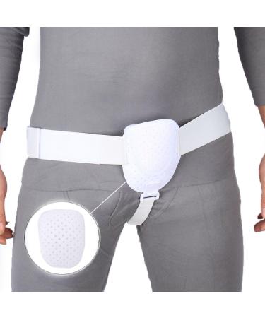 Oaygat Hernia Belt - Adjustable Inguinal Hernia Support for Men | Left/Right Side | Removable Compression Pad | White - Buy Online on GoSupps.com