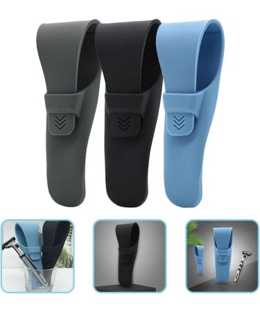 Shop Minkissy 6-Part Hand Razor Set & Travel Case | Men's Safe Silicone Shaving Cover & Protective Bag - Buy Online on GoSupps.com