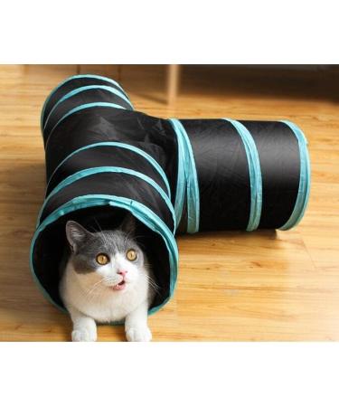 Webeasy Cat Tunnel 3-Ways Collapsible Cat Toy Tunnel Tube 25 cm high Cat Interactive Toy for Indoor Cats Extended Game Tunnel for Cats Puppies Kittens Rabbits Dogs(Light Blue) Lighte Blue - Buy Online on GoSupps.com