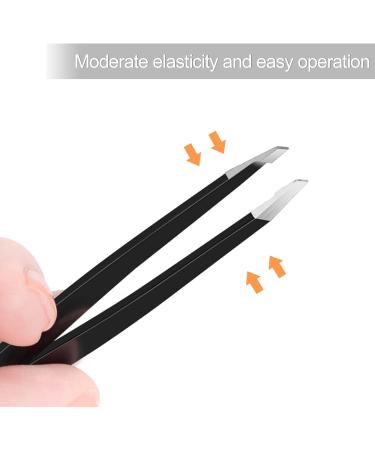 Sularpek 4-Piece Professional Stainless Steel Eyebrow Tweezers Set with Leather Case - Ideal for Ingrown Hair, Eyebrow Plucking, and Facial Hair Removal - Women & Men - Buy Online on GoSupps.com