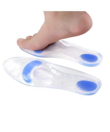 Insoles Silicone Gel Arch Support Orthotic Shoe Insert - Relieve Plantar Fasciitis Pain Release Heel Bone Spur Calluses and Corns Massage Heels and Metatarsal (S(Women:6.5-8.5 // Men:6-6.5))