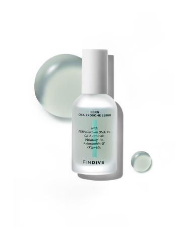 FINDIVE OFFiCIAL PDRN Cica Exosome Serum 1% PDRN (sodium DNA) 1 000 ppm Cica Exosome Marine Collagen Skin Soothing Skin Regeneration Korean Skincare (1.69 fl oz)