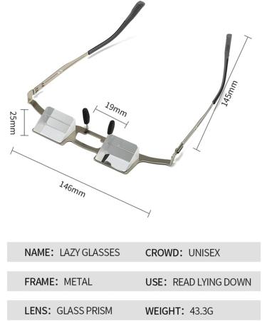 Buy CHANGAR Lazy Glasses - Prism Glasses for TV Reading & Phone Use While Lying Down | Lightweight & Clear for Neck Relief (Black - Buy Online on GoSupps.com