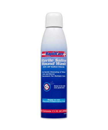 Rapid Care 665-2 Sterile Saline Wound Wash Spray 7.1oz - Pack of 2 | Cleans Cuts & Burns, Drug & Preservative Free - Buy Online on GoSupps.com