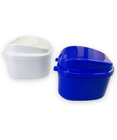 All-Around24 Dental Box - Safe Prosthetic Storage with Sieve - Durable Blue & White Design for International Shipping - Buy Online on GoSupps.com