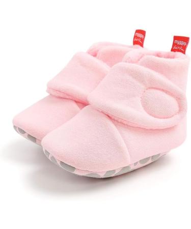 Matt Keely Baby Anti-Slip Soft Sole Slipper Booties | Pink Winter Boots 6-12 Months - Buy Online on GoSupps.com