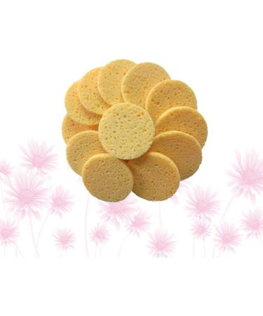 Exceart Reusable Facial Cleaning Sponges - 20 Pack Washable Makeup Pads | Eco-Friendly Cotton Pads for Showering & Skincare - 6x6 cm Yellow - Buy Online on GoSupps.com