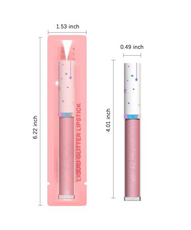 Buy EVpct Nude Light Pink Metallic Shimmer Lip Gloss - Long Lasting Waterproof Liquid Lipstick | Sparkly 24H Makeup for Women - Buy Online on GoSupps.com