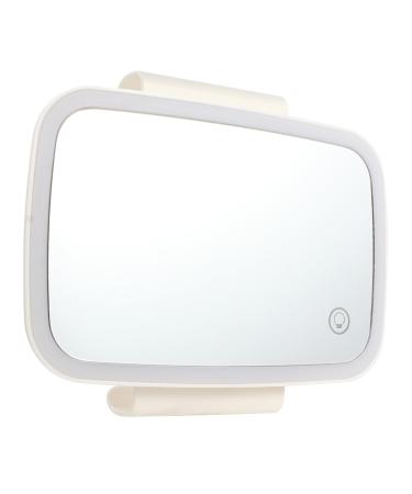 Beaupretty 1Pc car vanity mirror visor mirror automobile sun visor vanity mirror travel make up mirror car interior rearview mirror aluminum mirror Miss white clip-on mirror chargeable