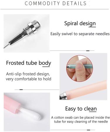 BEUKING Blackhead Remover Pimple Popper Tool, Double-Ended Acne Needle, Stainless Steel Extraction Tool for Facial Blemishes - Light Green - Buy Online on GoSupps.com