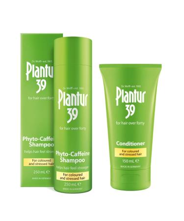 Plantur 39 Caffeine Shampoo and Conditioner Set Prevents and Reduces Hair Loss | For Coloured Stressed Hair | Unique Galenic Formula Supports Hair Growth | Set of 250ml Shampoo and 150ml Conditioner - Buy Online on GoSupps.com