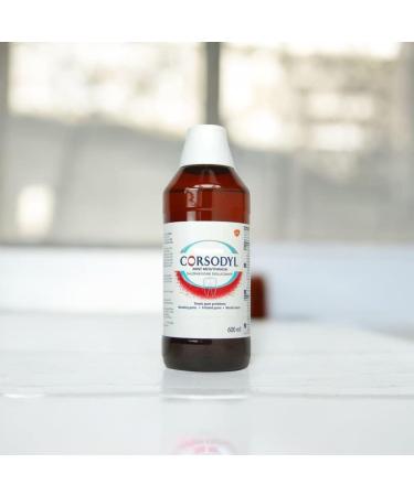 Corsodyl Mint Flavour Mouthwash - Stops and Prevents Bleeding Gums - 600ml - Buy Online on GoSupps.com