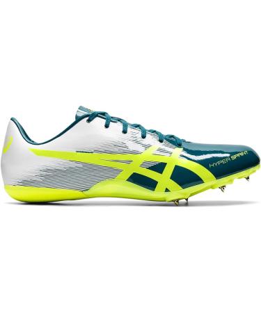 ASICS Hyper Sprint 7 Track & Field Shoes - Velvet Pine/Safety Yellow - Size 10 Wide Women/8.5 Men - Buy Online on GoSupps.com