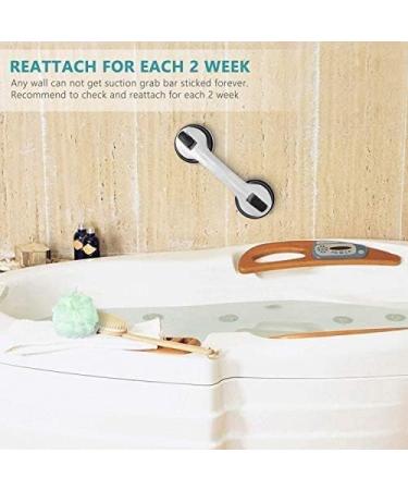 2 Pack Suction Grab Bar -12 Shower Handle & Bathroom Balance Bar wit - Grip Bath for Bathroom - Safety Hand Rail Support - Handicap Elderly Senior Assist Bath Handle 4" Cup - Buy Online on GoSupps.com