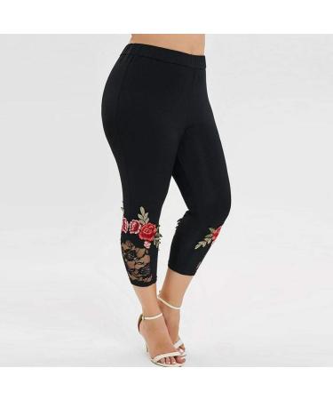 Ronony Women's 3/4 Long Yoga Pants - Fashionable High Waist Wide Leg Casual Pants - Elegant Thin Bootcut Design - Black 3XL - Buy Online on GoSupps.com