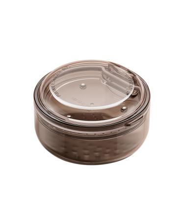 Komuao Dentures Container with Denture Brush Denture Box Dental Braces Box Dental Splint Box Prosthesis Box Braces Box Soaking and Storage of Duesures and other Mouth Tools (Braun)