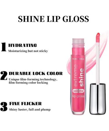 Clear Lip Gloss Set Moisturizing Lip Oil with Hyaluronic Acid Lipgloss Care Fruit Flavoured Lip Oil For Dry Lip Glitter Shine Lip Glaze Gift for Women Teenage Girls (06) - Buy Online on GoSupps.com