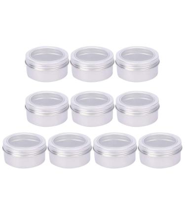 Uonlytech 10pcs 80ml Empty Aluminium Cream Jars - Sealed Cosmetic Boxes for Home & Travel - Buy Online on GoSupps.com