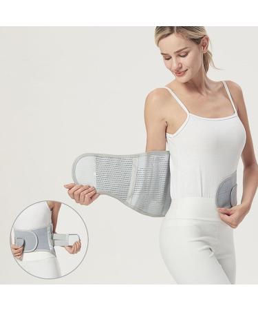 Buy Self-Heating Lumbar Support Belt for Sciatica Relief | Adjustable Pain Relief Belt with Removable Metal Strips for Women - Gray (Size M) - Buy Online on GoSupps.com
